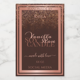 Elegant Brunt produktförpackningsetiketter Ro Guld Mat Etikett