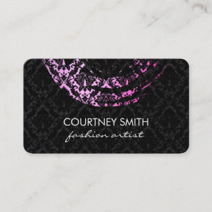 Elegant Brushed Damask Visitkort