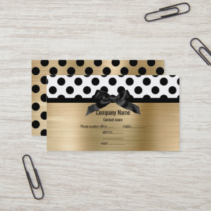 ELEGANT BRUSHED GULD POLKA DOT SPOT AFFÄRSKORT VISITKORT