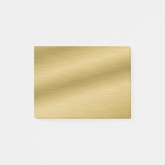 Elegant Brushed Guld Post-it Block (Framsida)