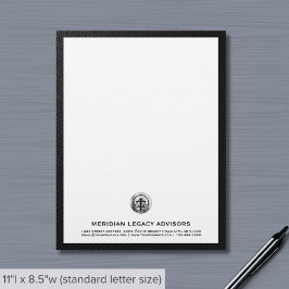 Elegant Brushed Silver Logotyp Letterhead Brevhuvud