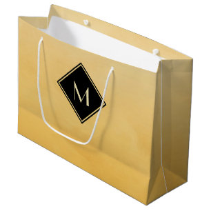 Elegant Bruten Gult med enkelt Guld Monogram