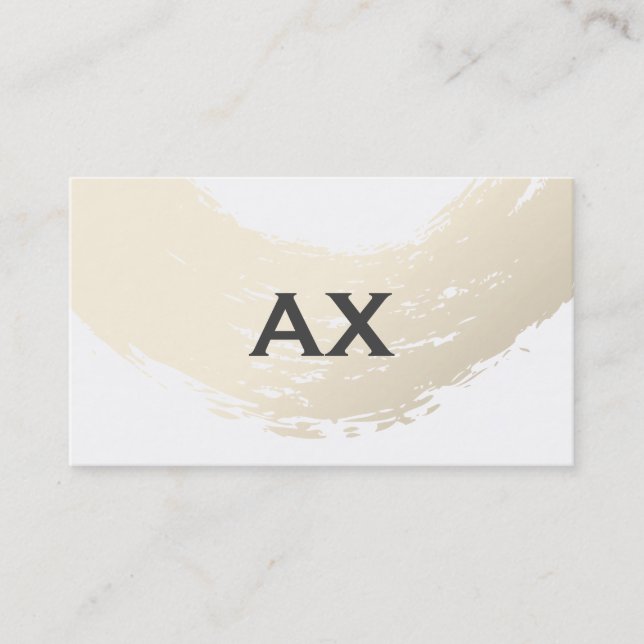 Elegant Bruten med Monogram Visitkort (Framsida)
