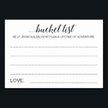 Elegant Bucket List Idea Bröllopskort Bordsnummer<br><div class="desc">Dessa charmerande bröllop-hakerkort kommer att vara ett perfekt alternativ till ett traditionellt gäst bok. Alla gäster pratar om de bästa idéerna för nylingarna att besöka eller göra. En del av Alejandra-samlingen.</div>