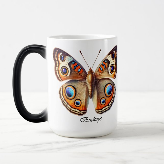 Elegant Buckeye fjärilslindning  Magisk Mugg (Vänster)