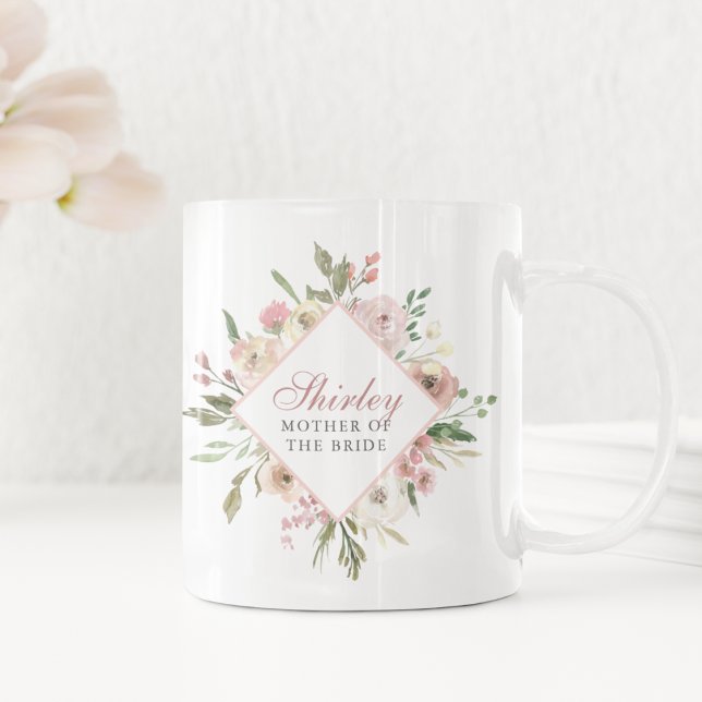 Elegant Budens mamma Blommigt  Rosa Kaffemugg (Skapare uppladdad)