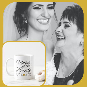 Elegant Budens mamma Hjärtat i Guld Bröllop Kaffemugg