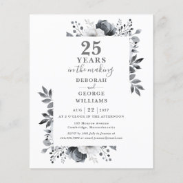 Elegant Budget 25-årsjubileum för bröllop Blommig 
