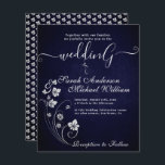 Elegant budget Blommor Vitasökbjudan<br><div class="desc">Elegantens budget Blommor Vita bröllopsinbjudan. Enkel och modern för att du enkelt och snabbt ska kunna slutföra dina uppgifter. Kolla min butik för att se hela sviten för den här designen.</div>