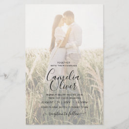 Elegant BUDGET Foto Overlay Emerald Grönt Bröllop Flygblad