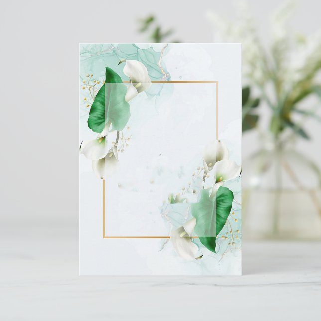 Elegant budget kallalilja bröllop  inbjudningar (Stående Fram)