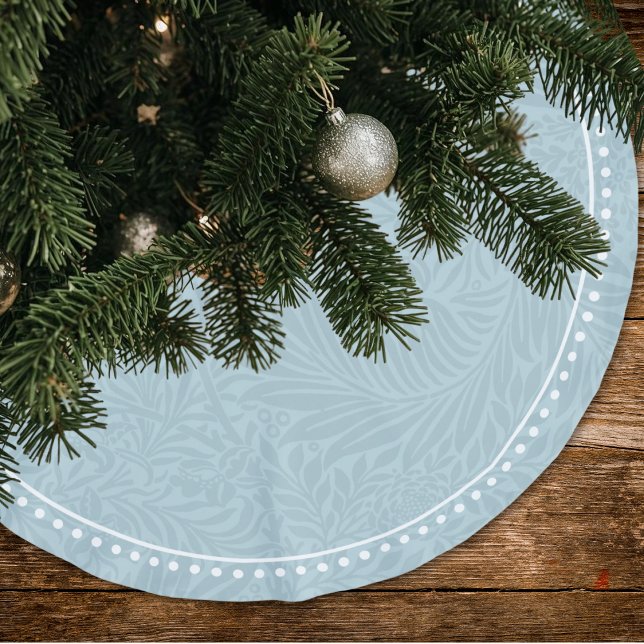 Elegant Bue-Blommönstret vid Gräns Julgransmatta Borstad Polyester (Skapare uppladdad)