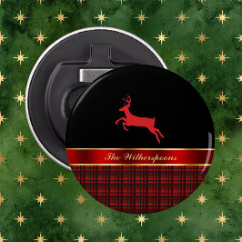 Elegant Buffalo Play med Reindeer och Red Ribbon Flasköppnare