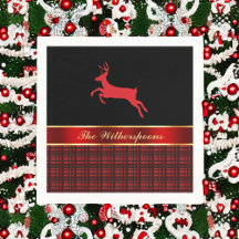 Elegant Buffalo Play med Reindeer och Red Ribbon