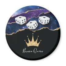 Elegant Bunco Dice Queen Glitter Guld Krona