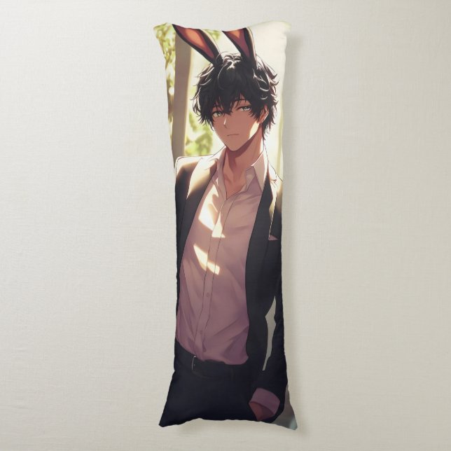 Elegant Bunny Ikemen Anime Kroppskudde (Framsidan Vertikal)