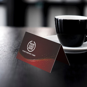 Elegant Burgund Guldstoft Företagets logotyp Visitkort