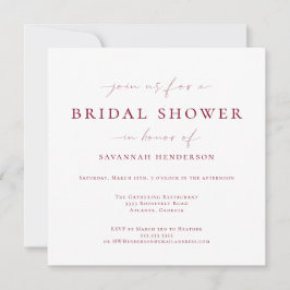 Elegant Burgunder Klassisk Bröllopsfest Inbjudningar