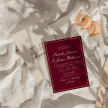 Elegant Burgunder & Kräm Fint Vintage Bröllop