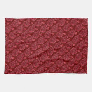 Elegant burgunder Paisley-mönster Kökshandduk