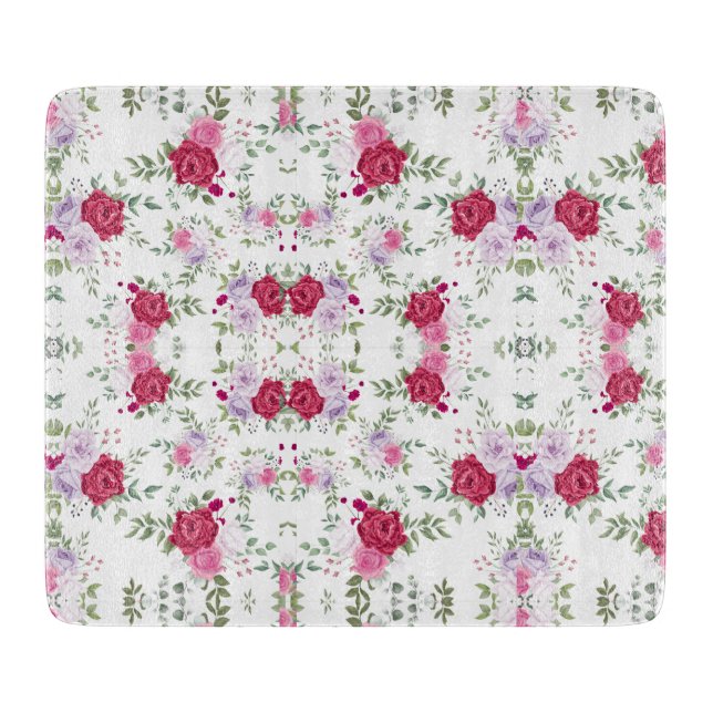 Elegant Burgunder & Rosa Lavendel Blomsterträdgård (Framsidan)
