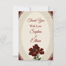 Elegant Burgunder Royalty Spets Bröllop Tackkort