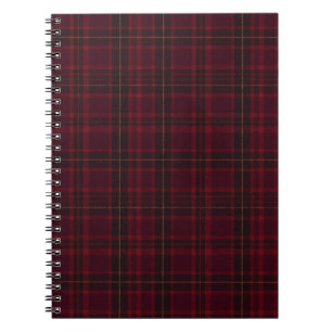 Elegant burgunder Tartan Anteckningsbok