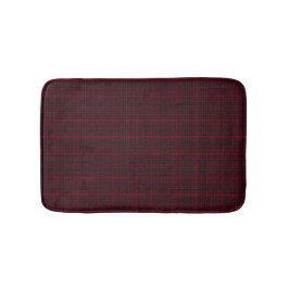 Elegant Burgunder Tartan Badrumsmatta