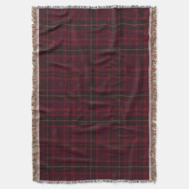 Elegant Burgunder Tartan Filt