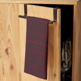 Elegant Burgunder Tartan Kökshandduk
