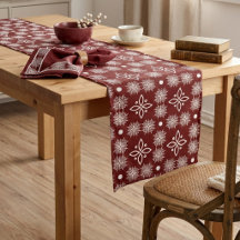 Elegant burgunderfärgad snöflinga damast blom