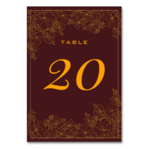Elegant Burgunderfärgad Subtilt Guld Mönster Bords