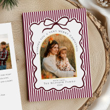 Elegant burgunderröd Coquette Foto Guld Jul