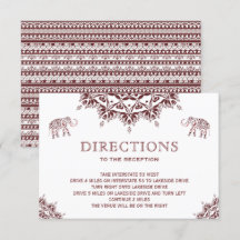 Elegant burgunderröd henna indisk bröllopsanvisnin