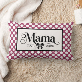 Elegant burgunderröd prickig skräddarsydd Mamma Lumbarkudde