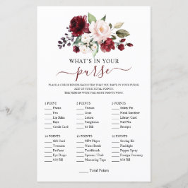 Elegant burgunderrosa blomsterduschspel