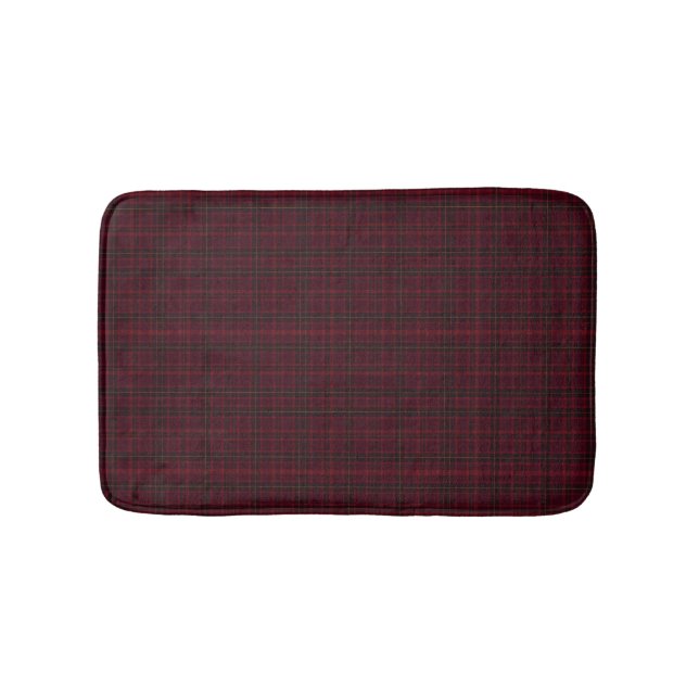 Elegant Burgunderrutigt Papper Badrumsmatta (Framsidan)