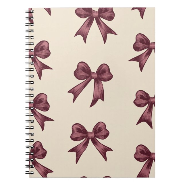 Elegant Burgundisk julpresent Anteckningsbok (Framsidan)