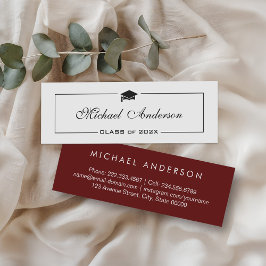 Elegant Burgundy and White Studenten Contact