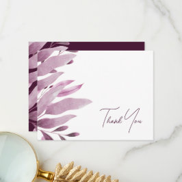 Elegant Burgundy Big Lövs Bröllop - tackkort Tack Kort