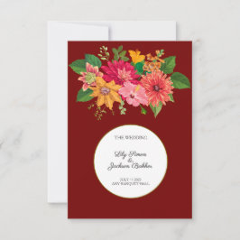 Elegant Burgundy Blommigt Bröllop OSA