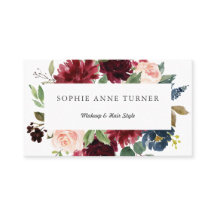 Elegant Burgundy  Blommigt Ram Makeup Artist