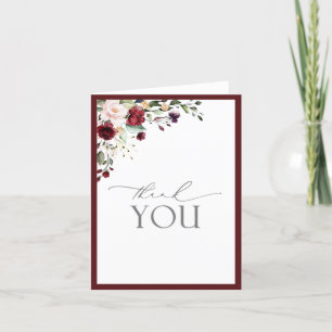 Elegant Burgundy Calligraphy-Tack Tack Kort
