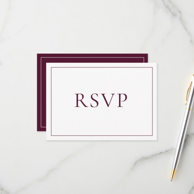 Elegant Burgundy Classic Script OSA (Fram/Back In Situ)