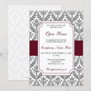 Elegant Burgundy Corporate Party-inbjudan Inbjudningar