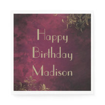 Elegant Burgundy & Faux Guld