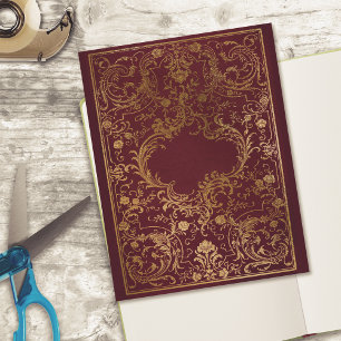 Elegant Burgundy Faux-läderskrapbok