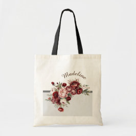 Elegant Burgundy Flowers Tygkasse
