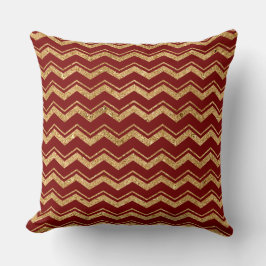 Elegant Burgundy & Gold Christmas Pillow – Luxury  Kudde
