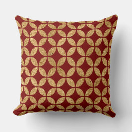 Elegant Burgundy & Gold Christmas Pillow – Luxury  Kudde